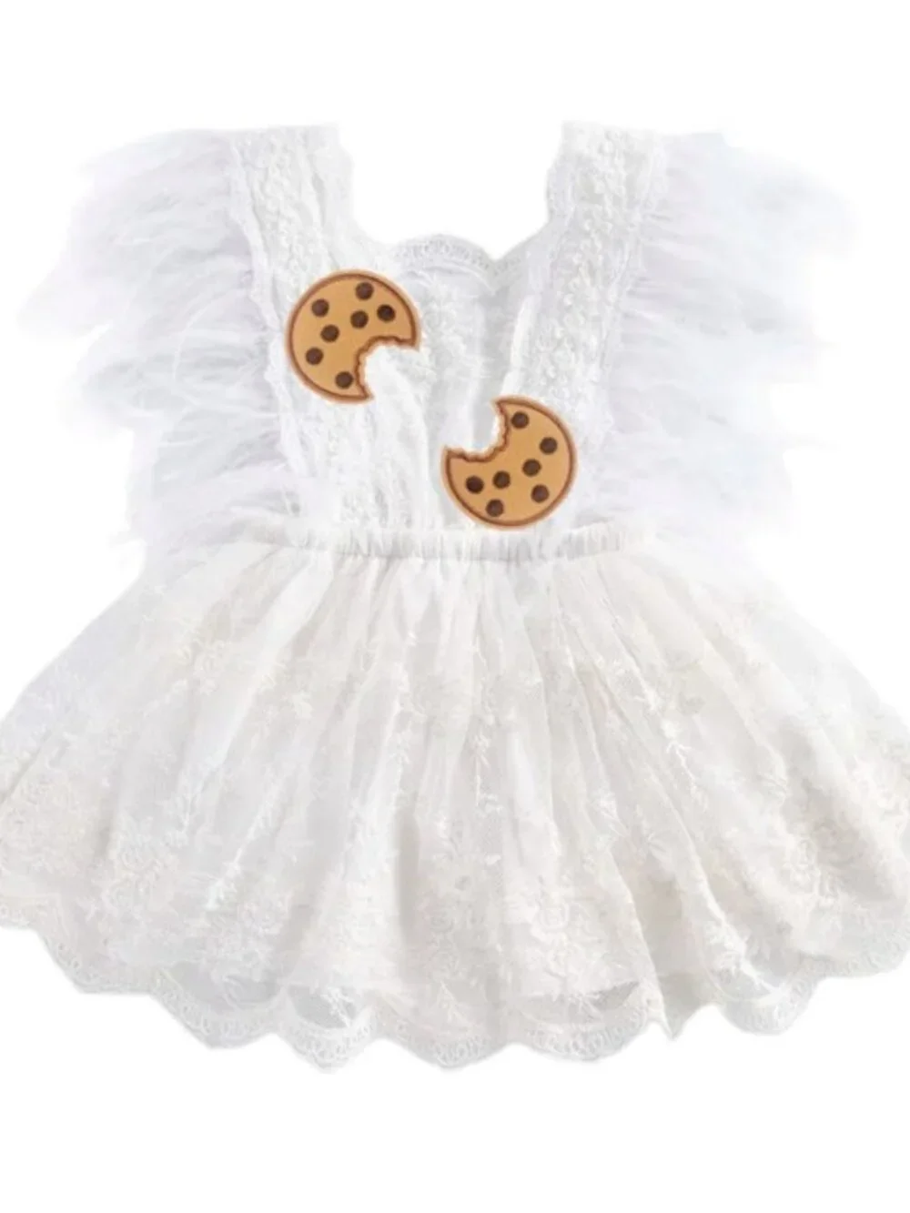 Cookies and Milk Girl Dress Lace Birthday Outfit Cookies Clothes Dress romper